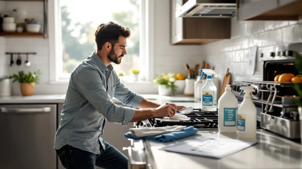 how to clean an oven with baking soda and vinegar